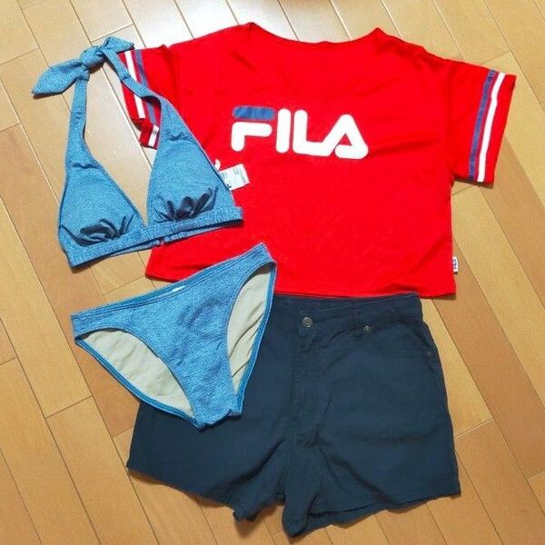 【9M】美品!FILA★フィラ★水着★4点セット★ビキニ★セパレート★女の子