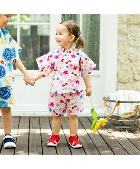 新品タグ付き ホットビスケッツ 110cm 女の子 甚平 定価5280円 ピンク