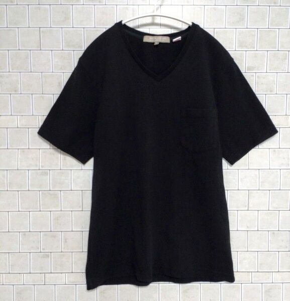 UNITED ARROWS DAY IN THE LIFE VネックTシャツ ブラック 黒 USAコットン100% メンズS
