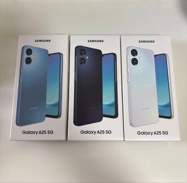 SAMSUNG Galaxy A25 5G ブラック、ブルー、ライトブルー3個セット