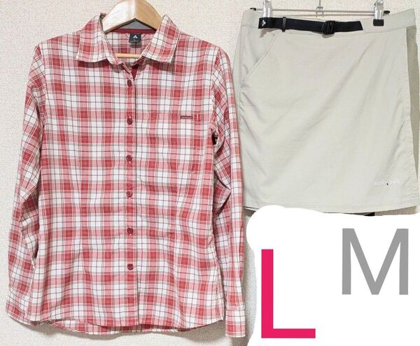 美品 2点セット 登山ウェア スカートはM シャツはL