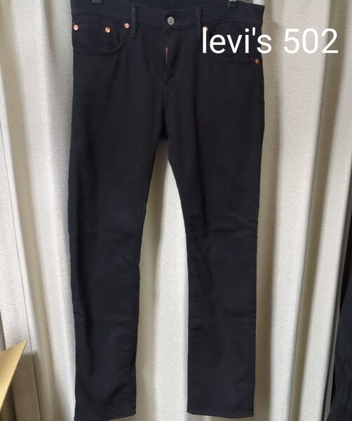 levi's リーバイス 502 ホワイトRタブ ブラック 黒 W33 L33 ストレッチ ストレート 暖パン ジーンズ