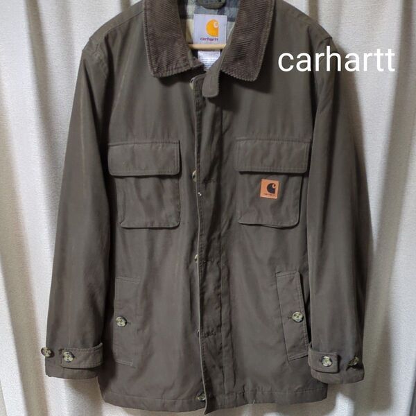 カーハート Carhartt ワークジャケット コート ブラウン カーキ USA古着 メンズ アウター XL FRS003-DNY