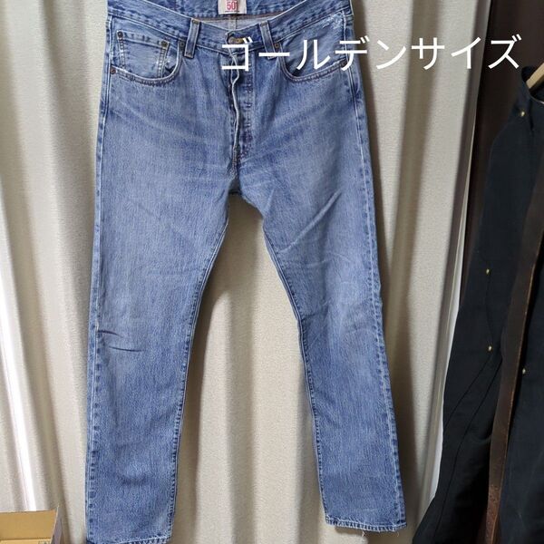 Levi's 501XX W33L34 W86cm×L85cm ゴールデンサイズ リペアあり デニムパンツ ブルー系 古着