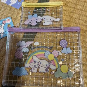 サンリオ ダイソー シナモロール シナモン メッシュケース ポーチ