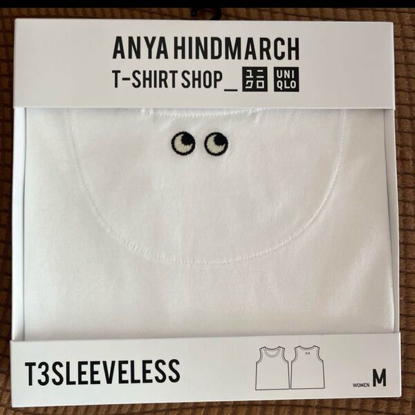 UNIQLO ユニクロ アニヤハインドマーチ T3SLEEVEL ノースリーブ 白 Mサイズ