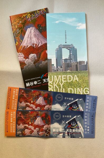 【お得】梅田スカイビル 空中庭園展望台 & 絹谷幸二 天空美術館 ペアセット入場券(2枚) ペア券