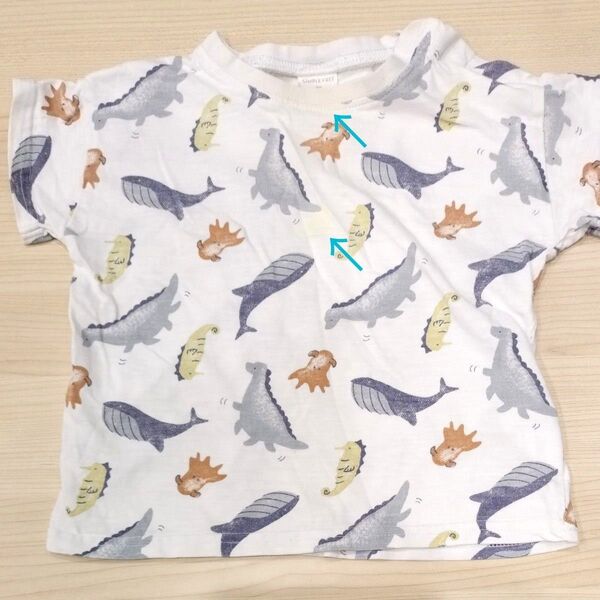 半袖 Tシャツ 海の生き物 ベビー Simplefreee 赤ちゃん本舗 綿100 スナップボタン開閉 園でのお着替え予備服