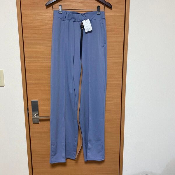 パンツ スラックス 丈長め ストレッチ カットソー パンツ ニッセン センタープレス ライン 長ズボン L 丈長め トール