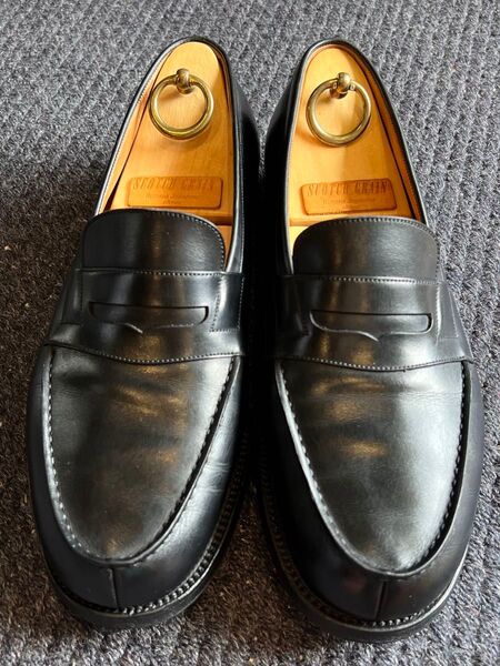 美品 J.M.WESTON #180 シグニチャーローファー 7.5D 黒 JMウエストン 旧ロゴ
