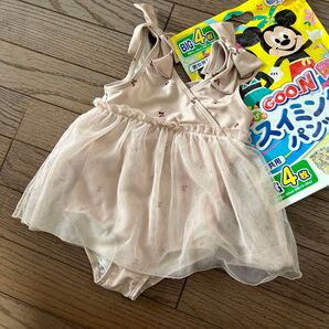 アプレレクール 水着 100 スイミングパンツ BIG2枚 セット 女の子 ワンピース チュール リボン