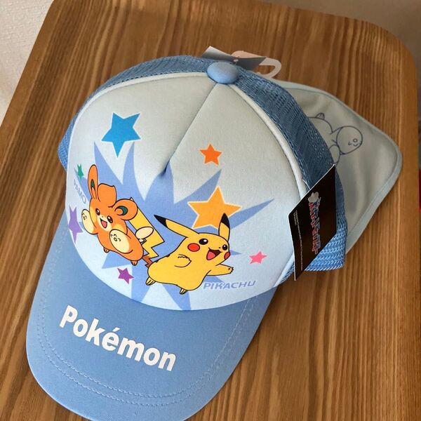 ポケモン キッズ メッシュキャップ ピカチュウ デデンネ 未使用 サイズ53〜55cm
