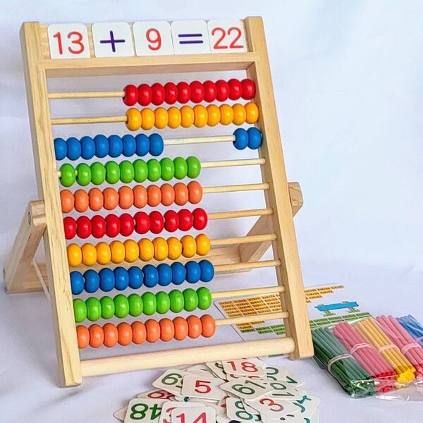 百玉そろばん ひゃく玉そろばん 数字カード 知育玩具 100玉そろばん 算数