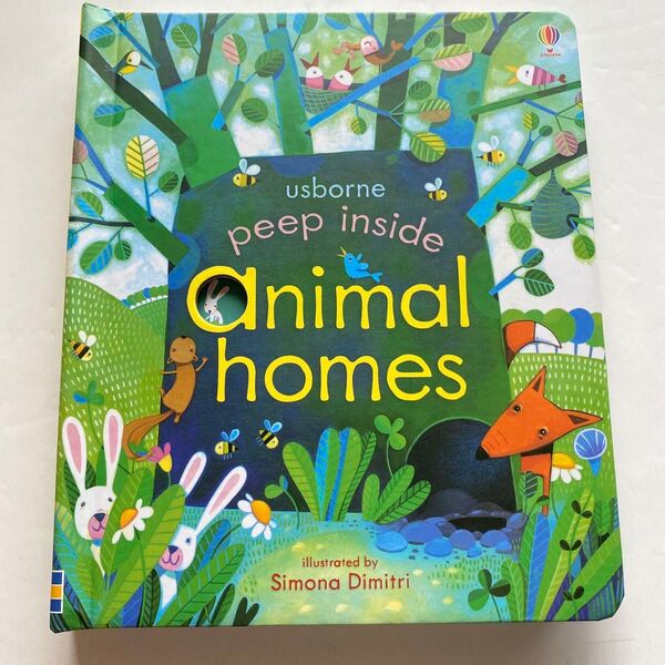 英語絵本usborne 動物の家 しかけボードブック animal homes