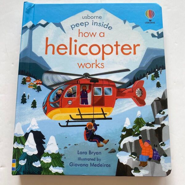 英語絵本 Helicopter ヘリコプター しかけボードブック Usborne