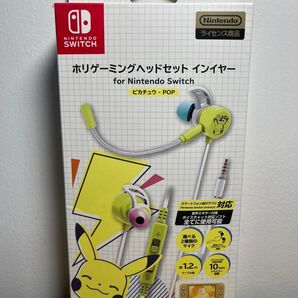 ホリゲーミングヘッドセット インイヤー nintendo Switch イヤホン ポケモン ピカチュウ