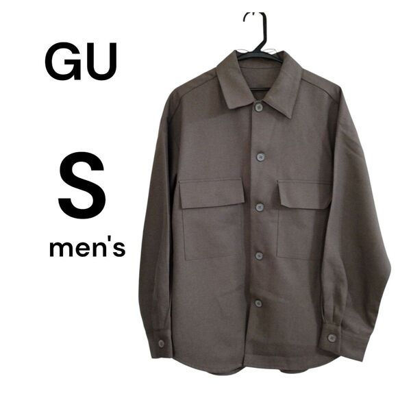 GU メンズシャツ ブラウン Sサイズ