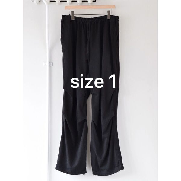 24SS COMOLI コットンジャージニータックパンツ size 1