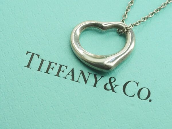 TIFFANY&Co. ティファニー オープンハートネックレス SILVER