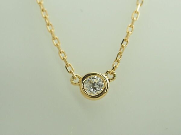 AHKER アーカー ヌーディー天然ダイヤネックレス K18YG D0.06ct