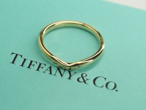 TIFFANY&Co. ティファニー カーブドリング 指輪 750YG K18