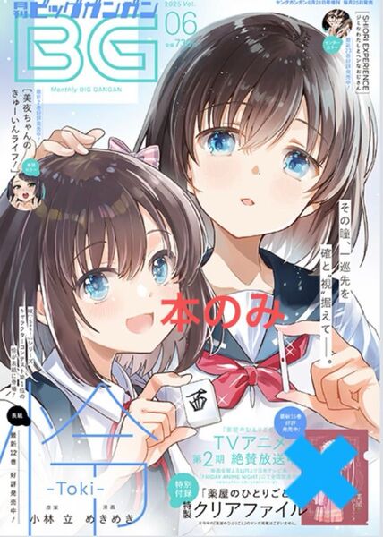 月刊ビッグガンガン 2025.06 本誌のみ 付録なし ハガキなし 本のみ1冊 即日発送します