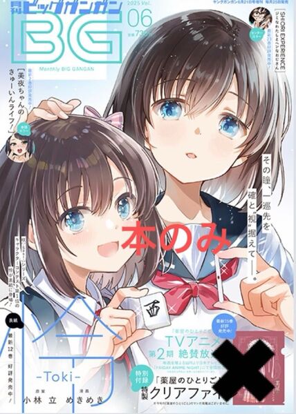 ビッグガンガン 本のみ 1冊 付録なし ハガキなし 月刊ビッグガンガン本誌のみ 匿名配送