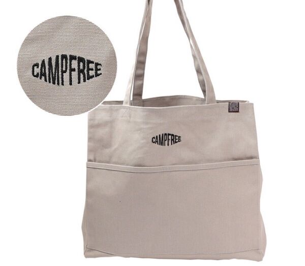 CAMPFREE キャンバストート トートバッグ ポケット付