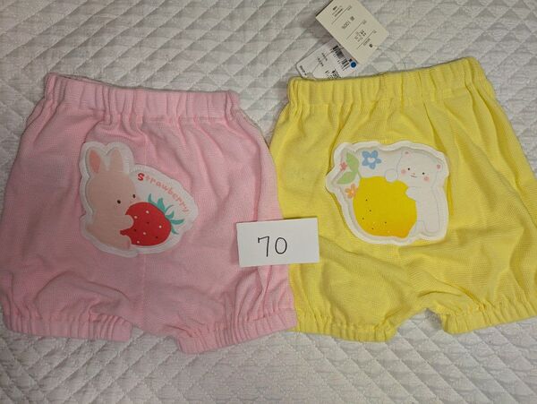新品 70 ショートパンツ 女の子 夏物 2枚