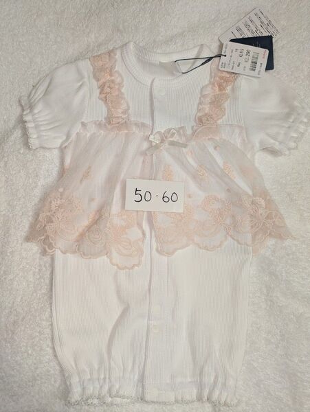 新品 50 60 ロンパース カバーオール ツーウェイオール 新生児 女の子 ベビー服