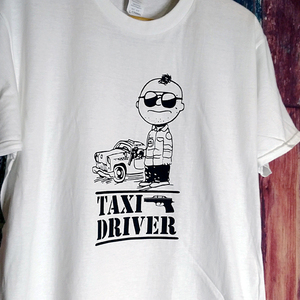 送込　Taxi Driver　ロバート デニーロ　マーティン スコセッシ　半袖Tシャツ　白　2XLサイズ