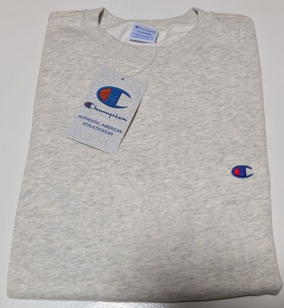 チャンピオン スウェット半袖Tシャツ ワンポイントロゴ刺繍 肌XL トレーナー