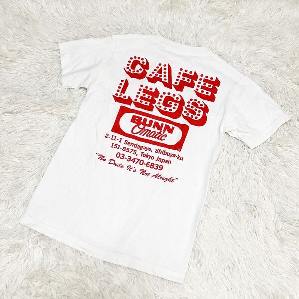 cafe legs ロンハーマン Tシャツ 半袖 白ティーシャツ カフェレッグス ホワイト ロンハーマンカフェ S