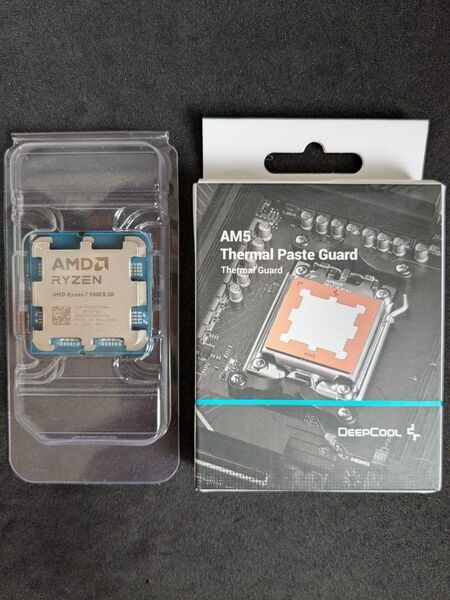 ◆未使用品◆ AMD Ryzen 7 9800X3D Socket AM5 (バルク品)+Deepcool 銅製 グリスガード