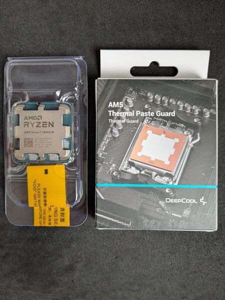 ◆未使用品◆ AMD Ryzen 7 7800X3D Socket AM5 (バルク品)+Deepcool 銅製 グリスガード