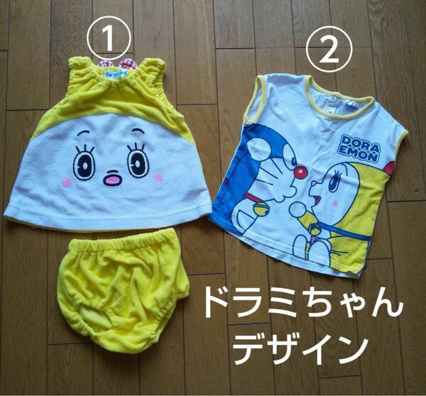 なりきりドラミちゃん 80ドラミ上下セット ドラえもん アニメ 夏服 ベビー 女の子 子供服 タンクトップ