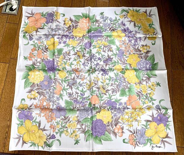 新品 JIM Thompson ジムトンプソン 花柄 大判 スカーフ シルク100%