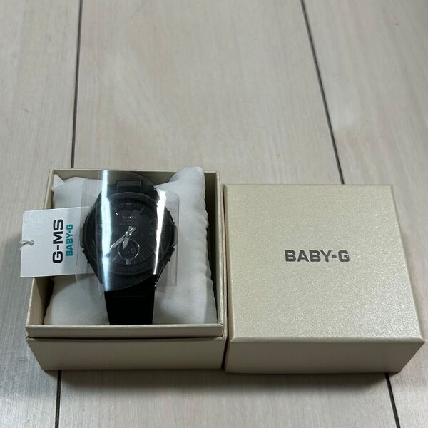 【新品未使用】カシオ BABY-G MSG-W200G-1A2 電波ソーラー 黒 薄型 CASIO G-MS