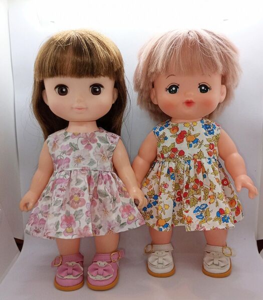 メルちゃん ソランちゃんサイズ ハンドメイド リバティ生地のワンピース2着セット③