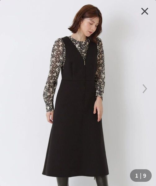 EPOCAエポカ【LA MAGLIA IN CASA】定価64,900円 ダンボールニットジャンパースカート ブラック