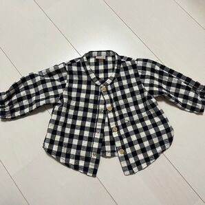 petit main チェックシャツ 70