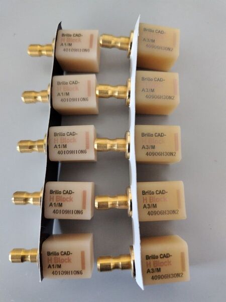 デンケンハイデンタルブリージョCADHブロックタイプIII A1 A3sizeM(W14.5×D14.5×H18mm)各5個