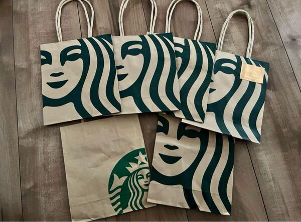 スタバ 紙袋 ショッパー 6枚セット スターバックス 手提げ袋