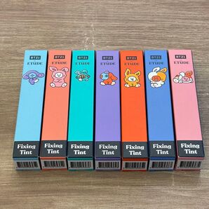 ★★クーポン利用で3,807円★エチュード BT21 フィクシングティント コンプリートセット 口紅 7色