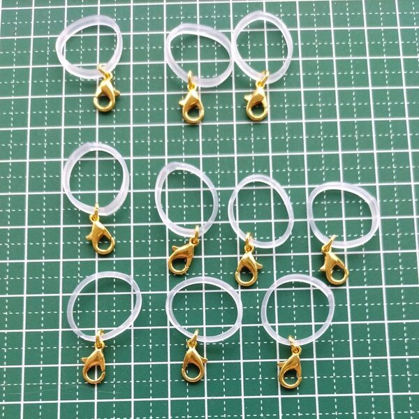 アンブレラマーカー パーツ【10個】シリコンリング ゴールドカニカン