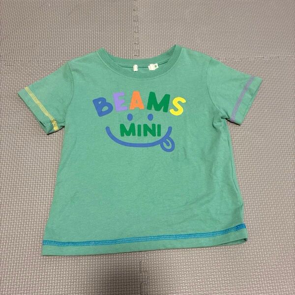 Beams mini 90cm 半袖Tシャツ ロゴ ビームスミニ グリーン