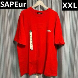 SAPEur ワンポイントロゴTシャツ XXL サプール 赤 レッド 半袖Tシャツ