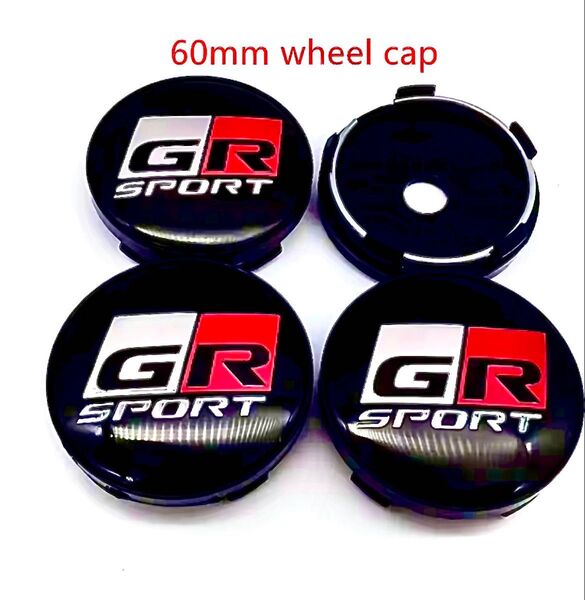 【新品】トヨタ GR GAZOO Racing ホイール センターキャップ ハブキャップ エンブレム 外径60mm(4個セット)