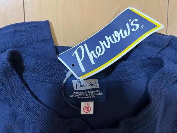 Pherrow's Tシャツ ネイビー 未使用 サイズ40