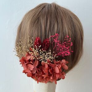 髪飾り ヘッドドレス 成人式 和装 振袖 ウェディング 結婚式 ドライフラワー ゴールド 前撮り ヘアアクセ